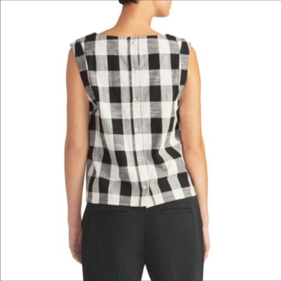 RACHEL Rachel Roy Tops - Rachel Roy Collection Buffalo Plaid Button Back Sleeveless Cotton Top